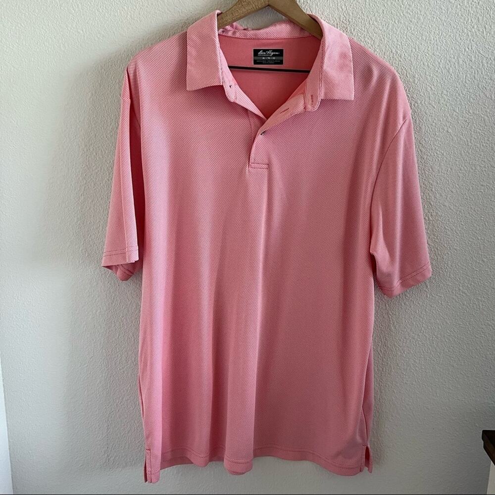 Ben Hogan Performance Pink Geometric Golf Shirt Polo XL